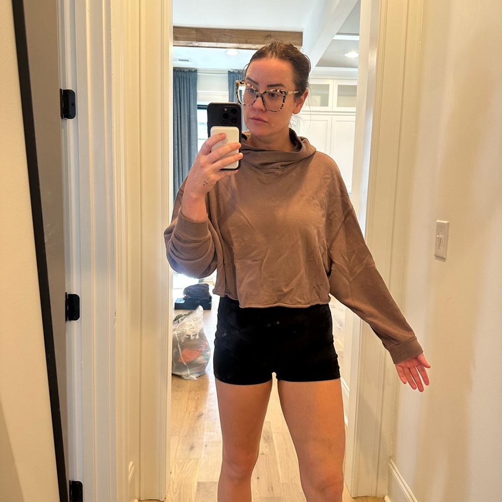 Fabletics Brown Cowl Neck Sweater